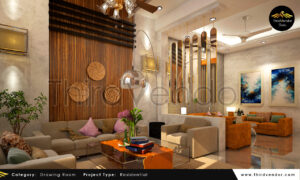 Sample Flat Interior, Awadh City Row Houses, Barabanki, Architecture by ThirdVendor Studios