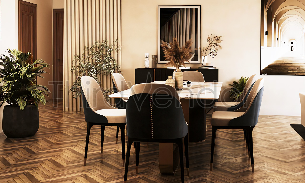 Dining room interior design done by ThirdVendor Studios